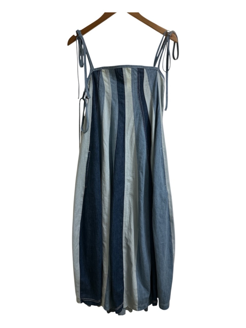 FREE PEOPLE LATTA DENIM MIDI DRESS NWT SIZE S - Picture 6 of 9